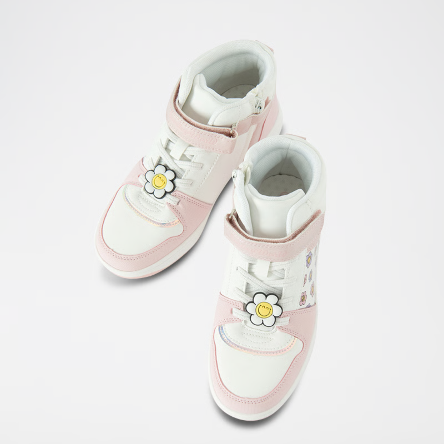 MULTIMARQUES - Baskets montantes Smiley - Blanc