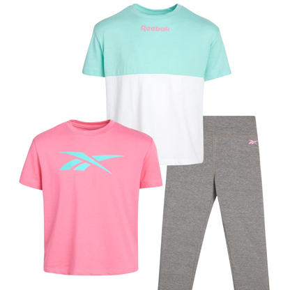 REEBOK-ENSEMBLE LEGGINGS ACTIFS FILLE – 3 PIÈCES PERFORMANCE-ORIGINAL-