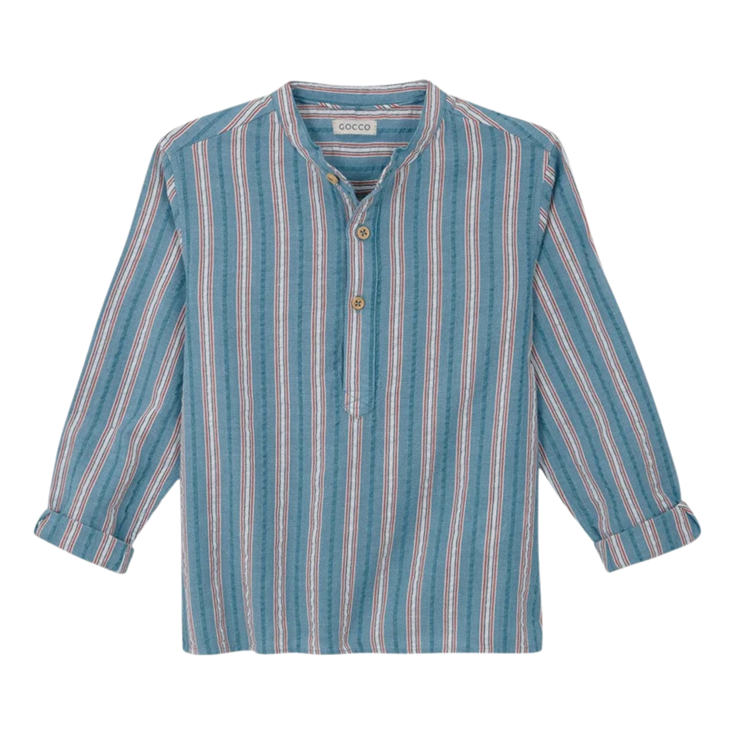 GOCCO-CHEMISE RAYÉE - BLEU MARINE-ORIGINALE-