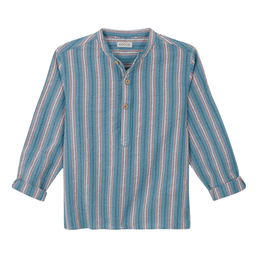 GOCCO-CHEMISE RAYÉE - BLEU MARINE-ORIGINALE-