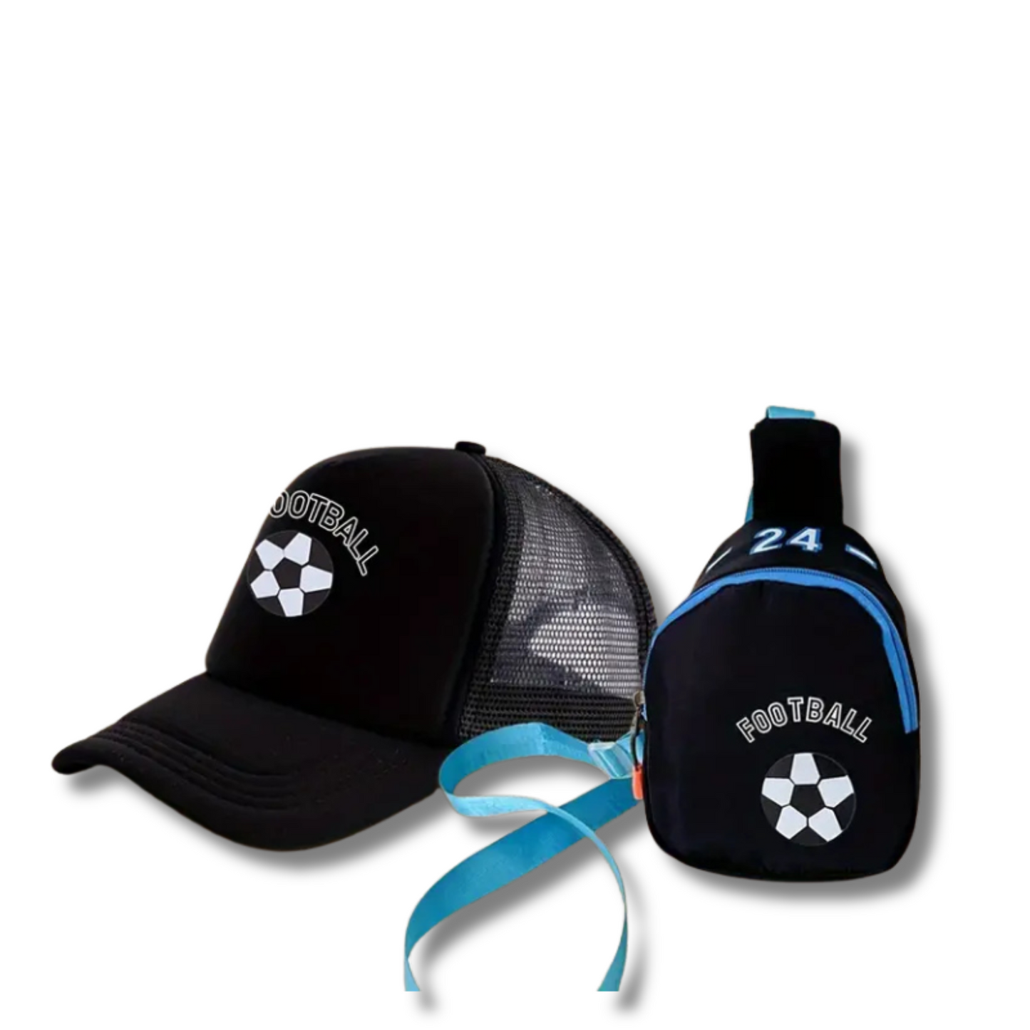 SET CASQUETTE DE BASEBALL  À THÈME SPORTIF & SAC À ÉPAULE POUR GARÇONS