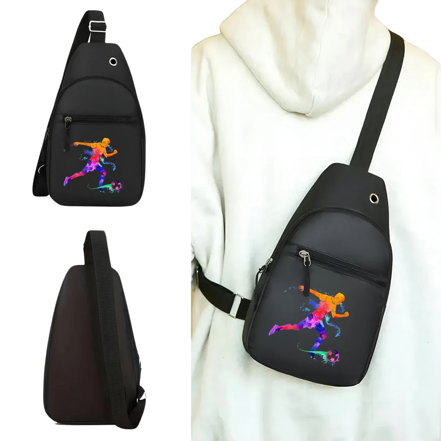 SAC BANANE IMPRIMÉ JOUEUR DE FOOTBALL