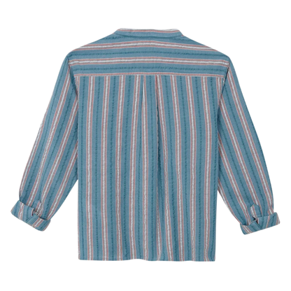 GOCCO-CHEMISE RAYÉE - BLEU MARINE-ORIGINALE-