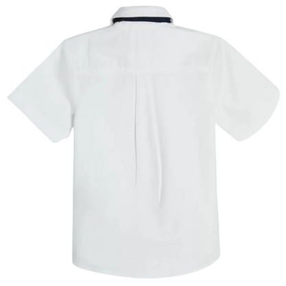 CHEMISE BLANCHE À MANCHES COURTES AVEC NŒUD PAPILLON-COOL CLUB