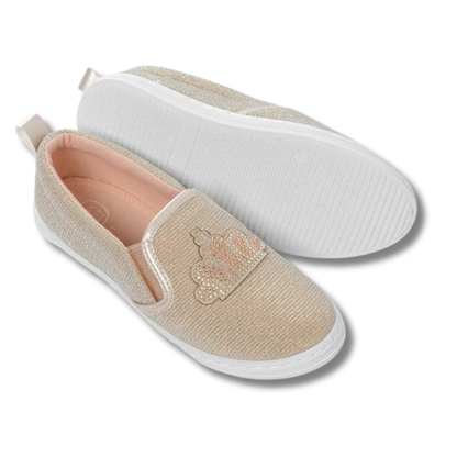 COOL CLUB – BASKETS SLIP-ON FILLE, DORÉES-ORIGINAL-