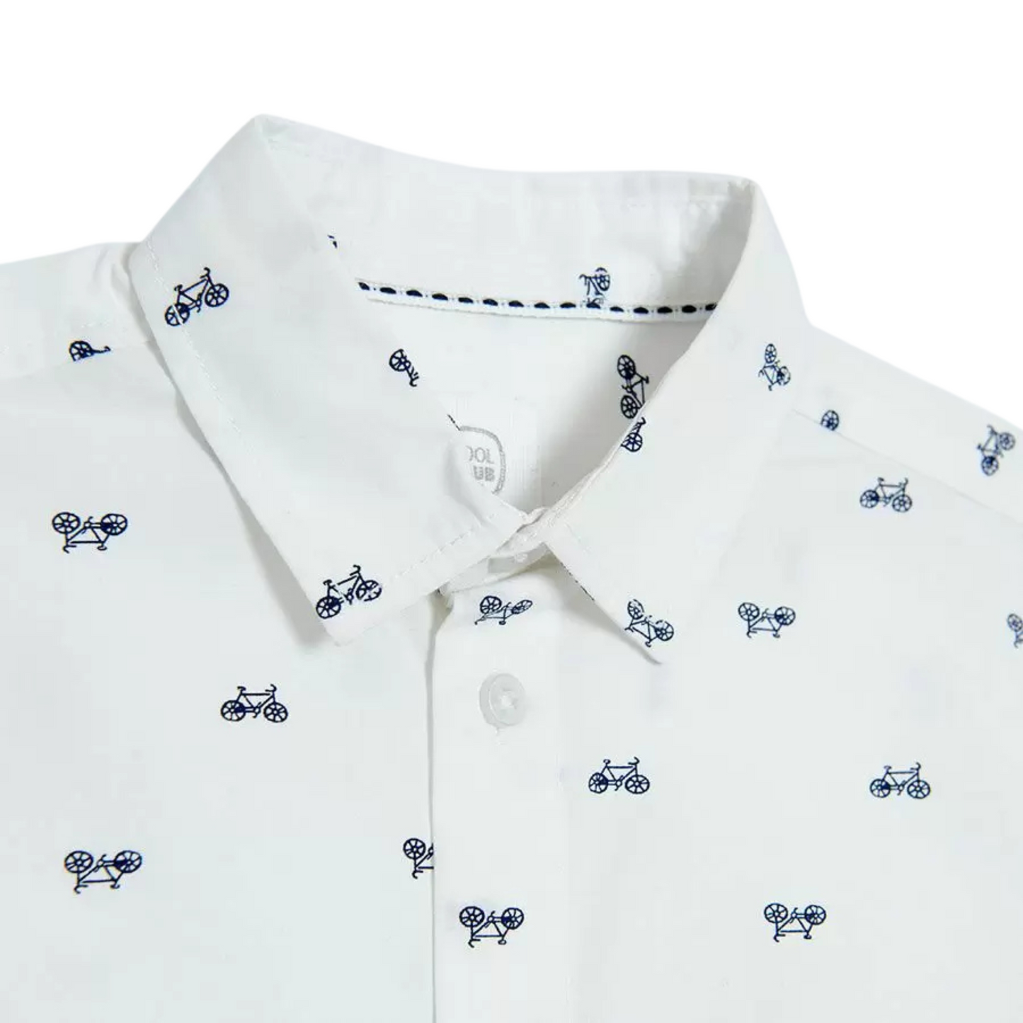 CHEMISE BLANCHE À MANCHES COURTES AVEC BOUTONS-COOL CLUB