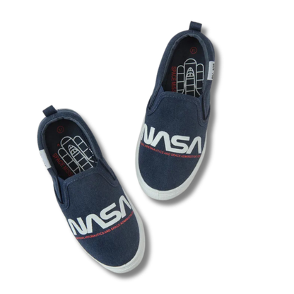 COOL CLUB – BASKETS SLIP-ON GARÇON, BLEU MARINE, NASA-ORIGINAL-