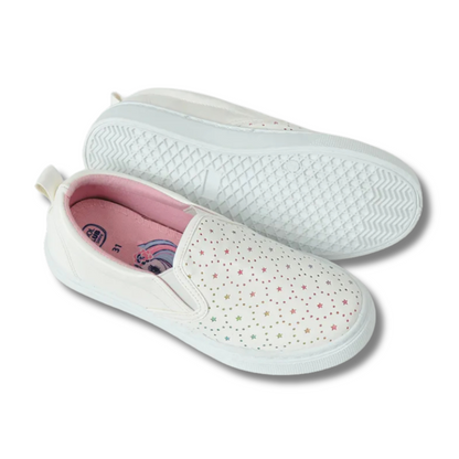 BASKETS BLANCHES À ENFILER POUR FILLE-COOL CLUB