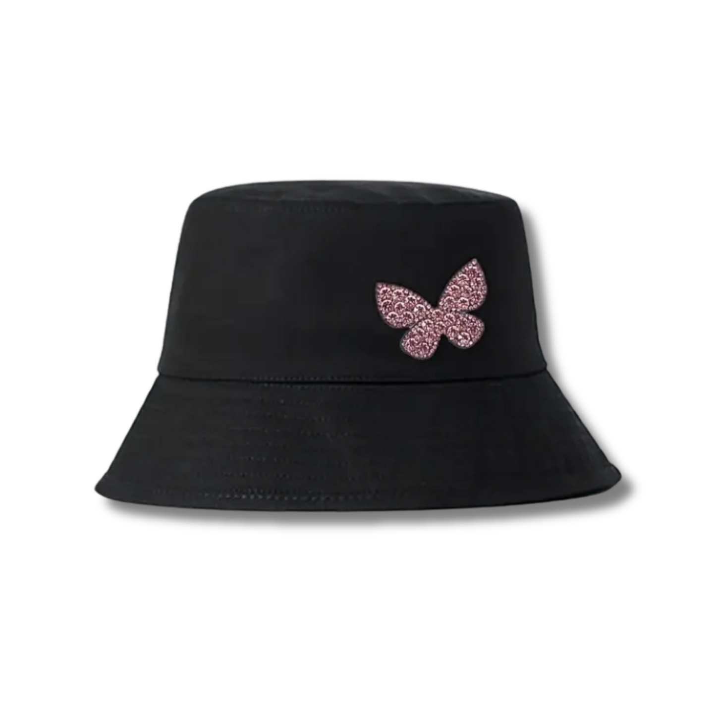 Bobs léger pour Femme – Noir avec décoration Papillon