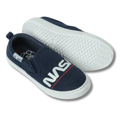 COOL CLUB – BASKETS SLIP-ON GARÇON, BLEU MARINE, NASA-ORIGINAL-