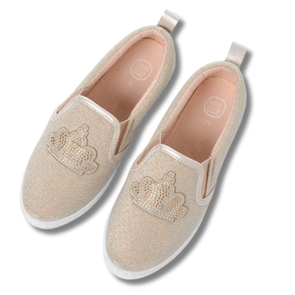 COOL CLUB – BASKETS SLIP-ON FILLE, DORÉES-ORIGINAL-