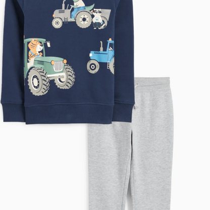 SWEAT À CAPUCHE ET JOGGING DINOSAURE & TRACTEUR-C&A-ORIGINAL-