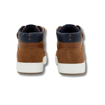 Baskets Montantes En Croûte De Cuir Caramel - Okaïdi
