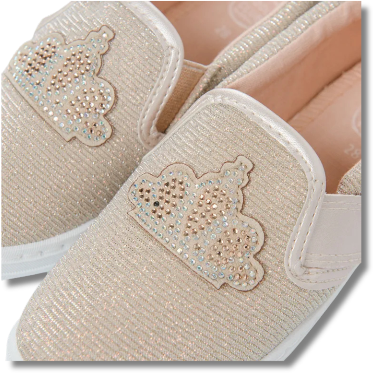 COOL CLUB – BASKETS SLIP-ON FILLE, DORÉES-ORIGINAL-