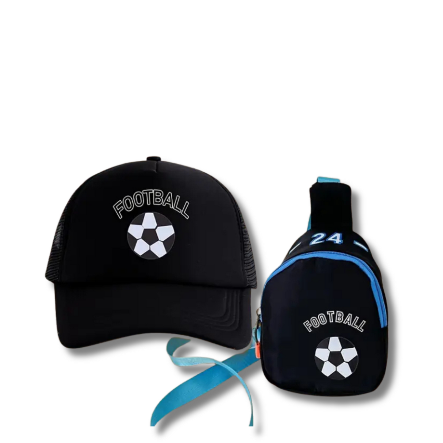 SET CASQUETTE DE BASEBALL  À THÈME SPORTIF & SAC À ÉPAULE POUR GARÇONS
