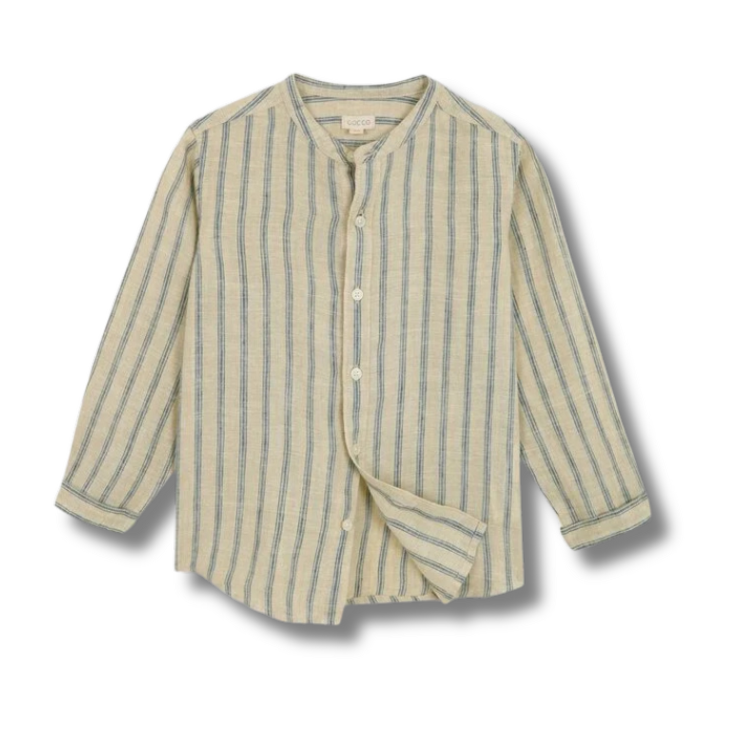 CHEMISE RAYÉE BLEU & BEIGE-GOCCO