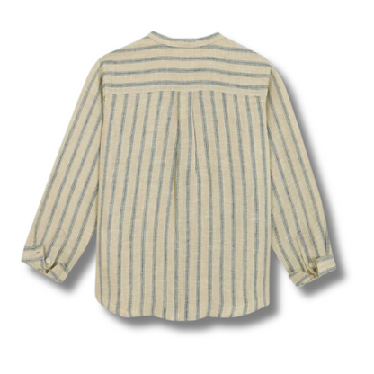 CHEMISE RAYÉE BLEU & BEIGE-GOCCO